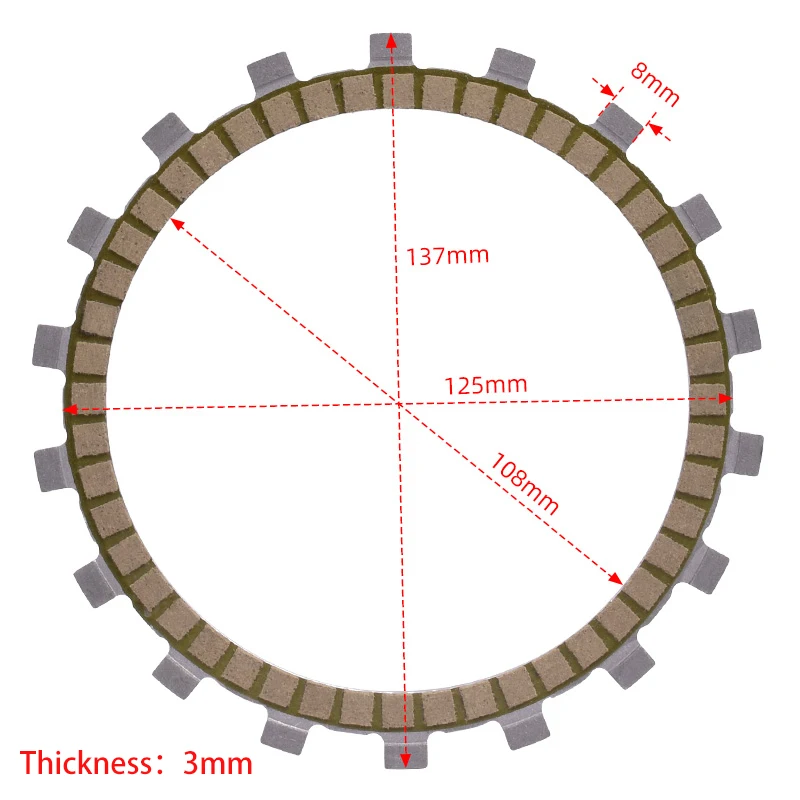 Motorcycle Clutch Friction Plates For BMW R1200GS R1200RT R1200R R1200RS R1250GS R1250RT R1250R R1250RS R 1200 1250 GS RT R RS