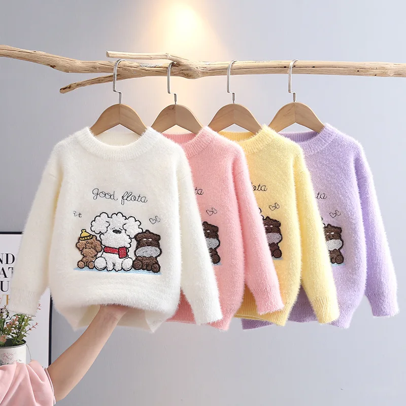 

Girls Sweaters Woolen Jersey Clothes Spring Autumn Children Knitted Outerwear Tops For Baby Girl Costume Kids Pullover Sweater 8