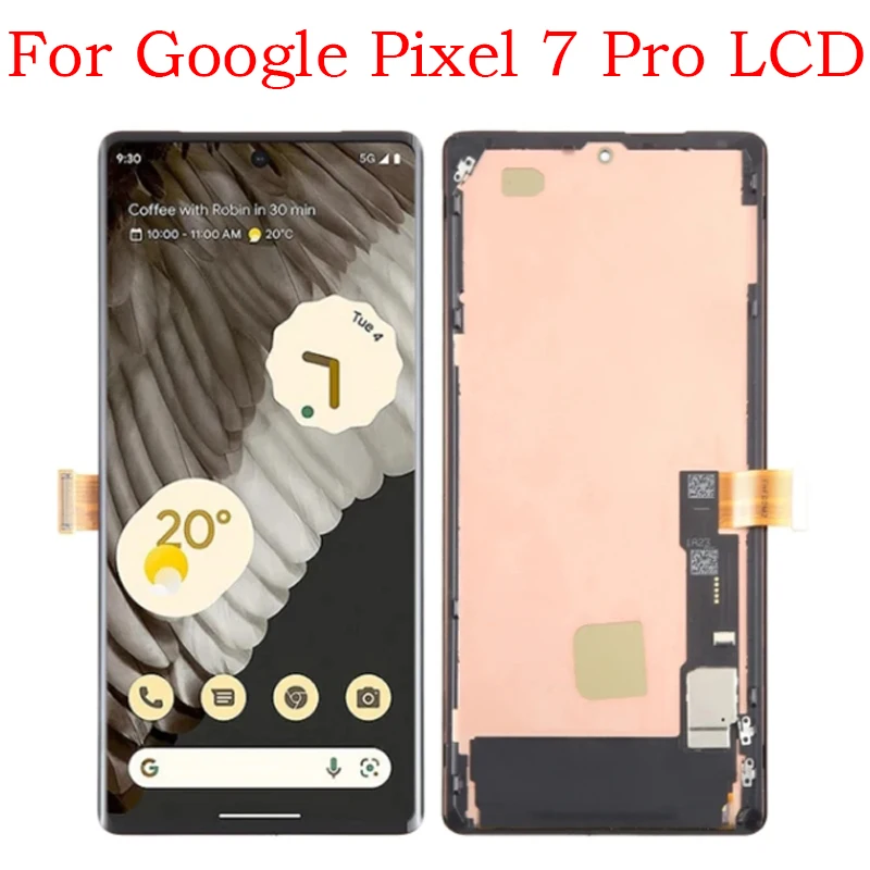 6.7'' AMOLED Pixel 7 Pro GP4BC GE2AE Screen With Frame For Google Pixel 7 Pro Lcd Display Digital Touch Screen Replacement