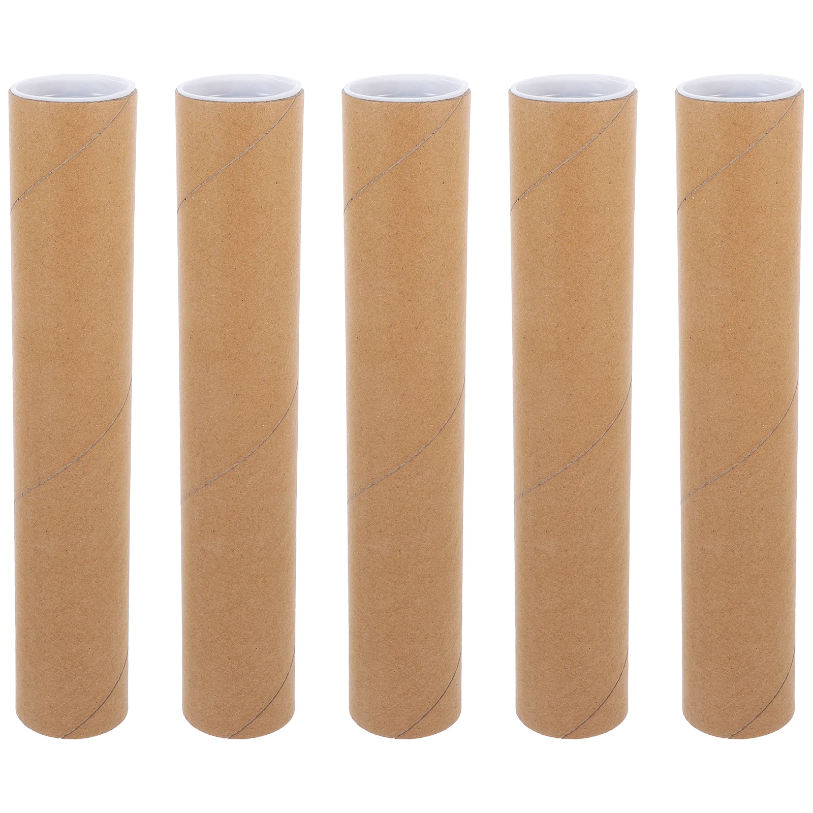 5 Pcs Postal Administration Tube Gloss Posters Cardboard Tubes Mailing Carrier End Cap