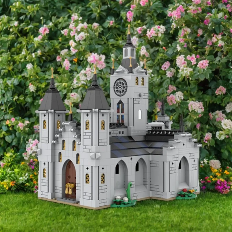 

1445 pcs MOC Medieval Church Castle Church Model Building Blocks Education Model Building Blocks Birthday DIY Toys Gift