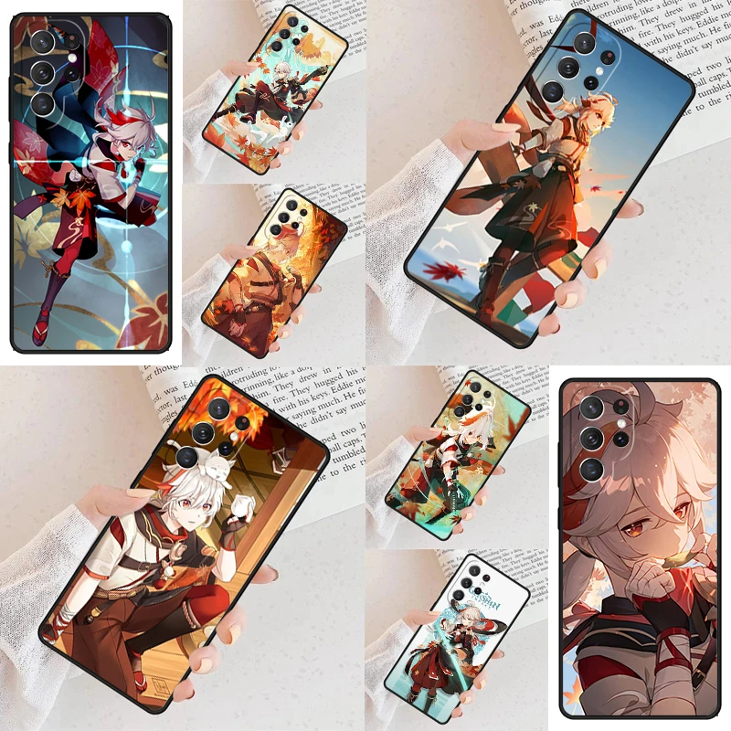 Genshin Impact Kaedehara Kazuha Phone Case For Samsung Galaxy S24 S23 S22 S21 Ultra S10 Note 10 Pro S20 Plus FE S9 S8 Cover