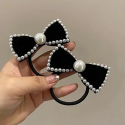 New Bow Hair Bands For Women Girl Pretty Elastic Hair Ring Scrunchies Dating Party Headdress Accessories Boutique Headwear