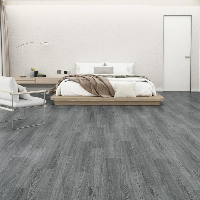 36 قطعة أرضيات الفينيل القابلة للتقشير واللصق 6 × 36 بوصة تأثير الخشب مقاوم للماء لحاف أرضيات صفح لإعادة تشكيل المطبخ المنزلي