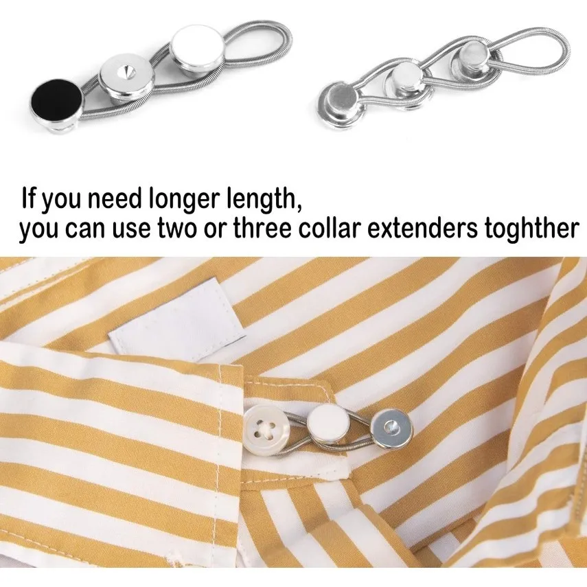 2-6 قطع من موسعات الياقات، موسع رقبة غير مرئي مريح ومتميز، يضف 1 على الفور لملابس الرجال والقمصان والبدلات والبنطلون والمعطف