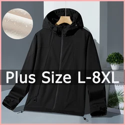 Women Plus Size Coat 5XL 6XL 7XL 8XL Waterproof Jacket Outdoor Windbreaker Plus Size Women Clothing Jaqueta Mujer Куртка Женская