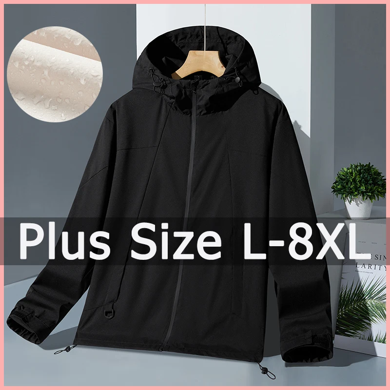 Women Plus Size Coat 5XL 6XL 7XL 8XL Waterproof Jacket Outdoor Windbreaker Plus Size Women Clothing Jaqueta Mujer Куртка Женская