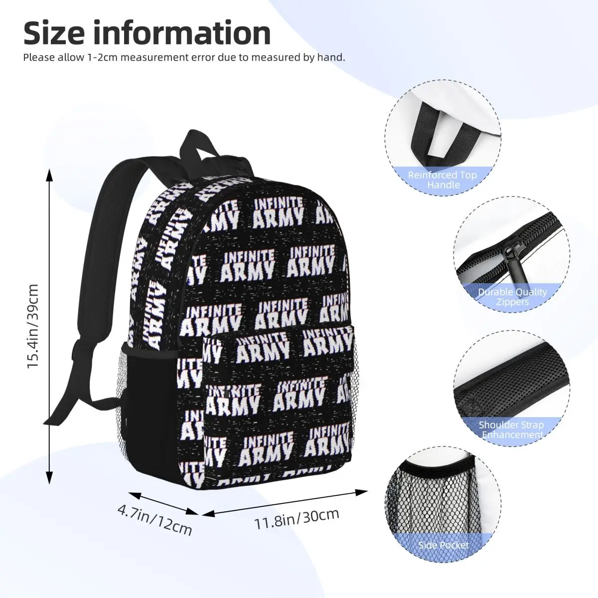 Caylus Gaming Infinite Army Backpack Student BookBag Children School Bag Computer Shoulder Bags for Boys Girls
