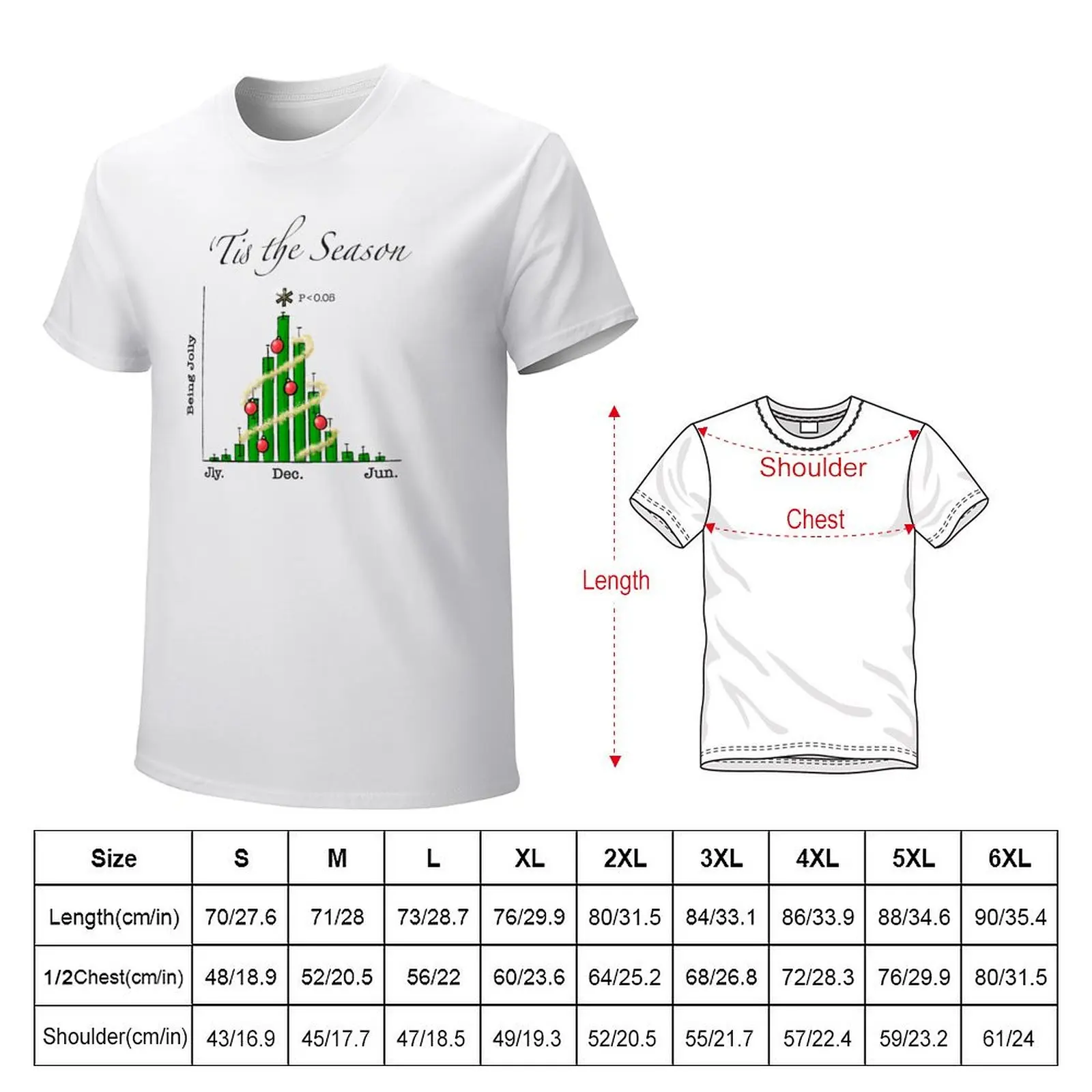 Tis the season Bar Graph T-shirt kawaii clothes summer tops Short sleeve tee men