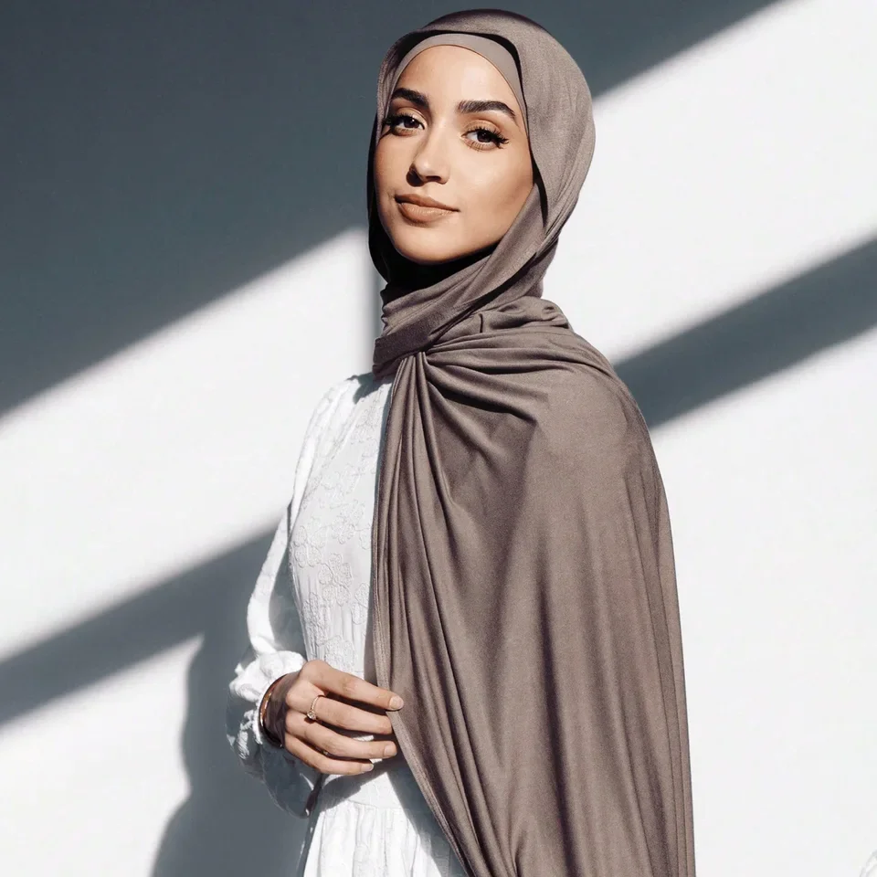 

High-Quality Mercerized Cotton Sweat Fabric Headwrap Long Scarf for Women