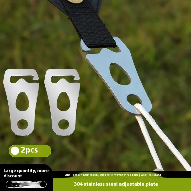Supreme Stainless Steel Wind Buckle; Compact Tent Adjuster; Rope Buckle for Camping; Quick Knot Device for Tent Fastening