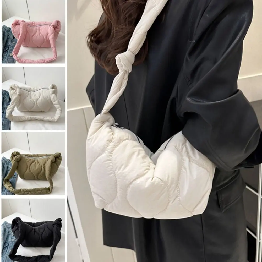 

Женская модная большая вместительная сумка с хлопковой подкладкой, пышная стеганая сумка подмышками, универсальная сумка через плечо в стиле ретро