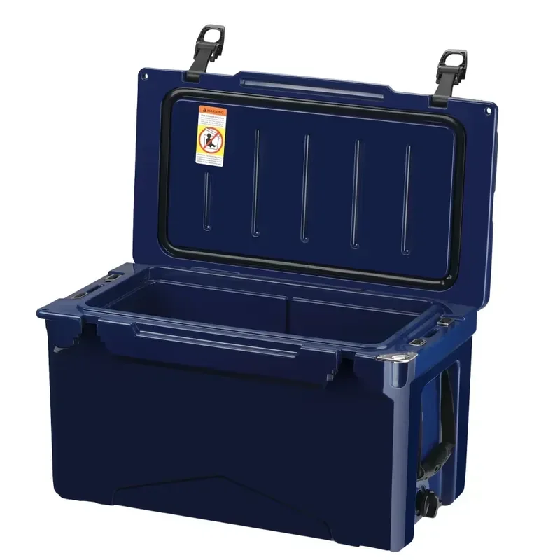 35QT Square Rotomolded Cooler, Professional Waterproof Insulated Ice Chest, 5-Day Ice Retention for Camping & Food Delivery