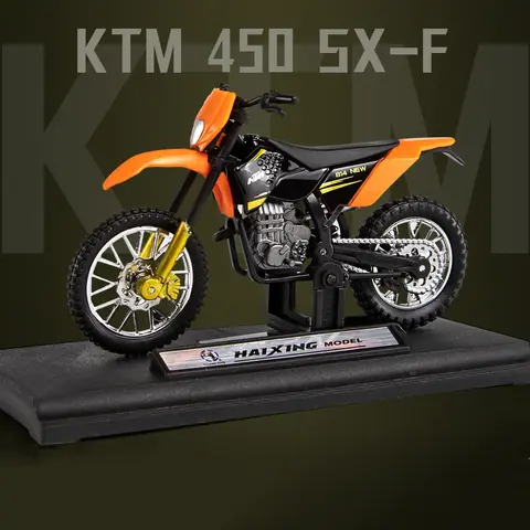 450 SX-F 합금 오토바이 모델 1:18 다이캐스트 휴대용 레이싱 핑거 Motobike 시뮬레이션 컬렉션 어린이를위한 장난감