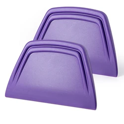 FOSHIO 2pcs Window Clean Soft Scraper Blade No-Scratch Car Wash Glass Mirror Wiper Tool Vinyl Wrap Film Tinting Purple Squeegee