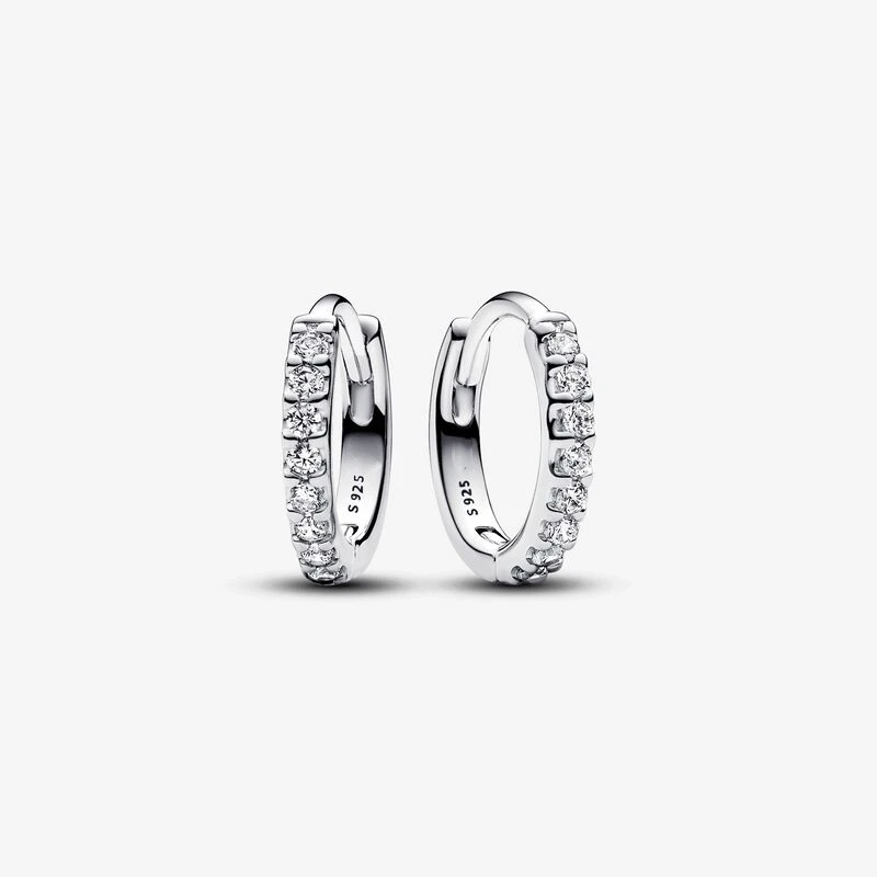 

Sparkling Huggie Hoop Earrings Gift Sterling Silver Jewelry Earrings For Woman Party Jewelry Making