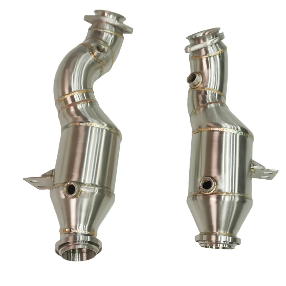 

For Benz AMG GLC43 GLC450 2017+ Exhaust Straight Header Downpipe X253 M276 3.0T 304 Stainless Steel Exhaust Downpipe
