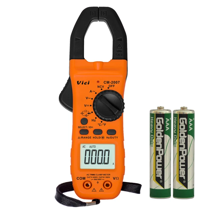 

Измерительные клещи переменного тока CM-2007, 4000 отсчетов, TRMS, рабочий цикл, 28 мм, открытый зажим