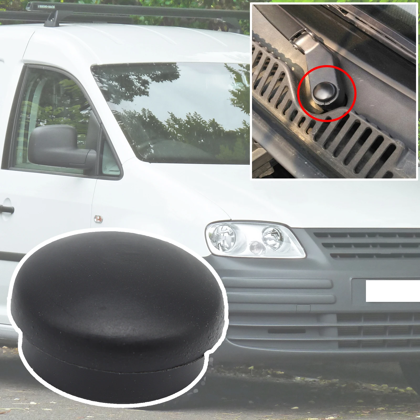 Couvercle d'écrou de bras d'essuie-glace avant, boulon de couvercle à bascule pour VW Caddy 3 2K 2004 - 2010 2011 2012 2013 2014 2015 2016 2017 2018 2019