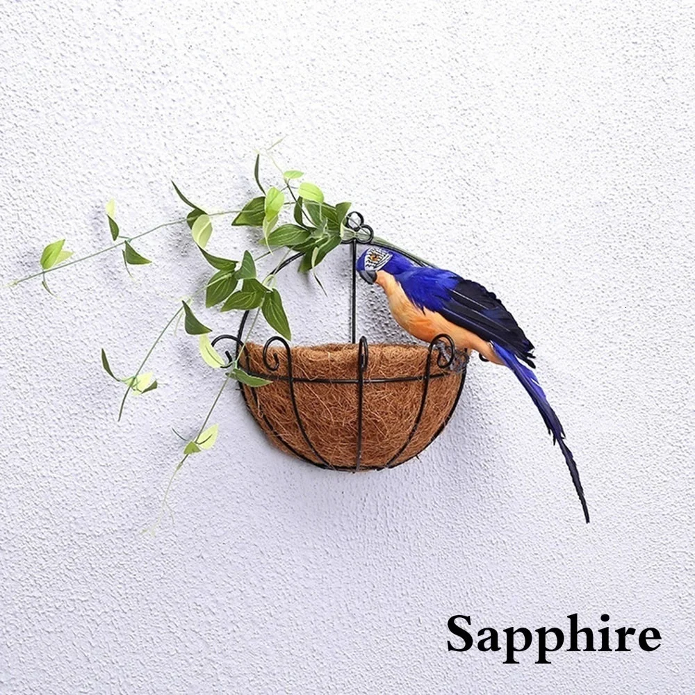 25/35 cm Creatieve Handgemaakte Simulatie Papegaai Dier Vogel Tuin Props Decoratie Miniatuur Veer Gazon Pop Ornamenten