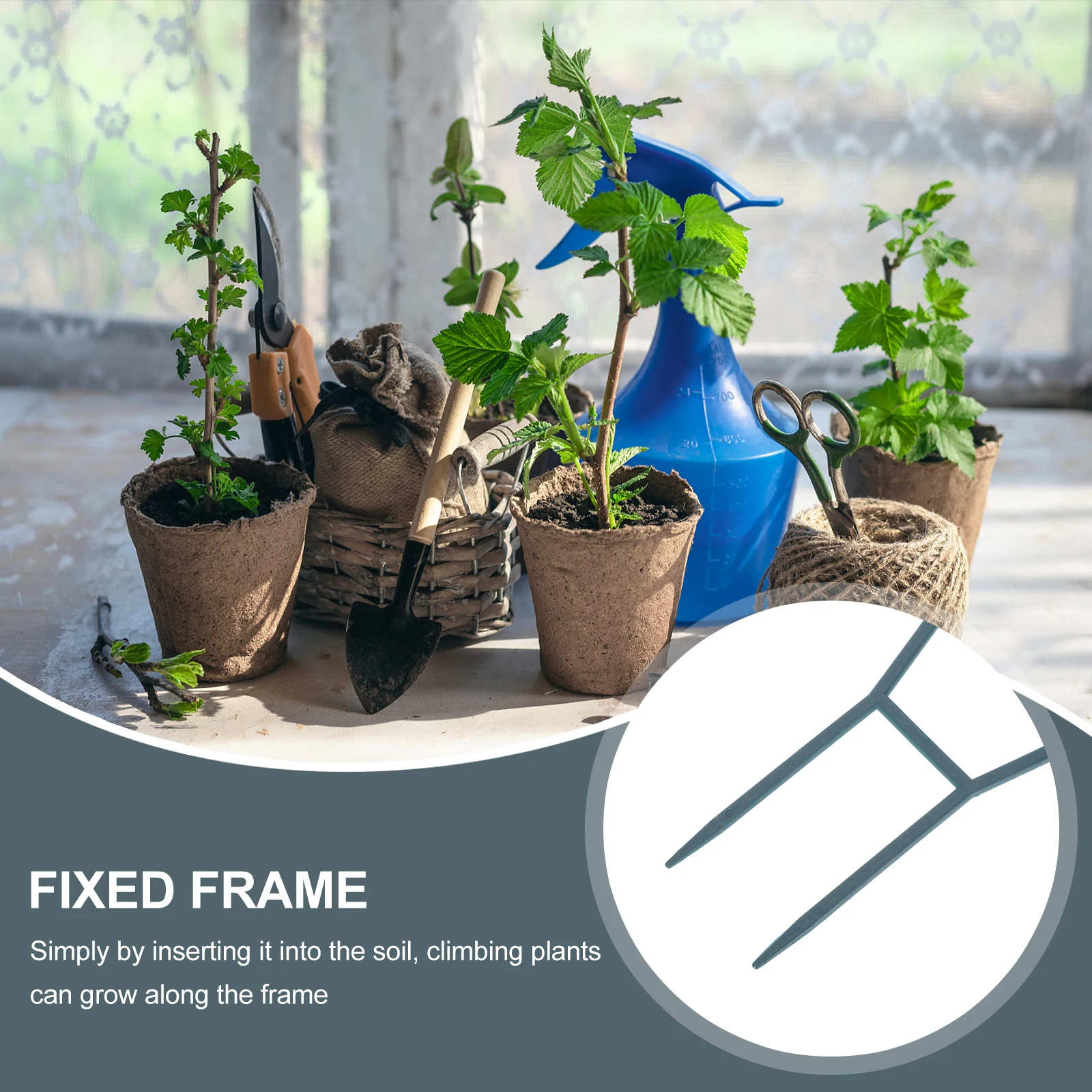 

6 Pcs Climbing Vine Stand Trellis Flower Support Vines Bracket Garden Scaffolding for Plants Pot