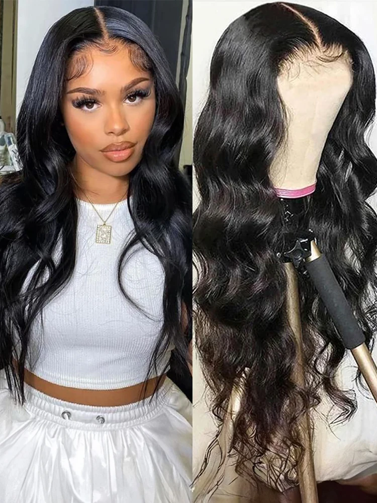 

40-46 дюймов, парик с волнистыми волосами, 13x6 HD, с кружевной передней частью, из бразильских натуральных волос, плотность 250%, без клея, готовый к носке, с предварительно выщипанными линиями, для чернокожих женщин