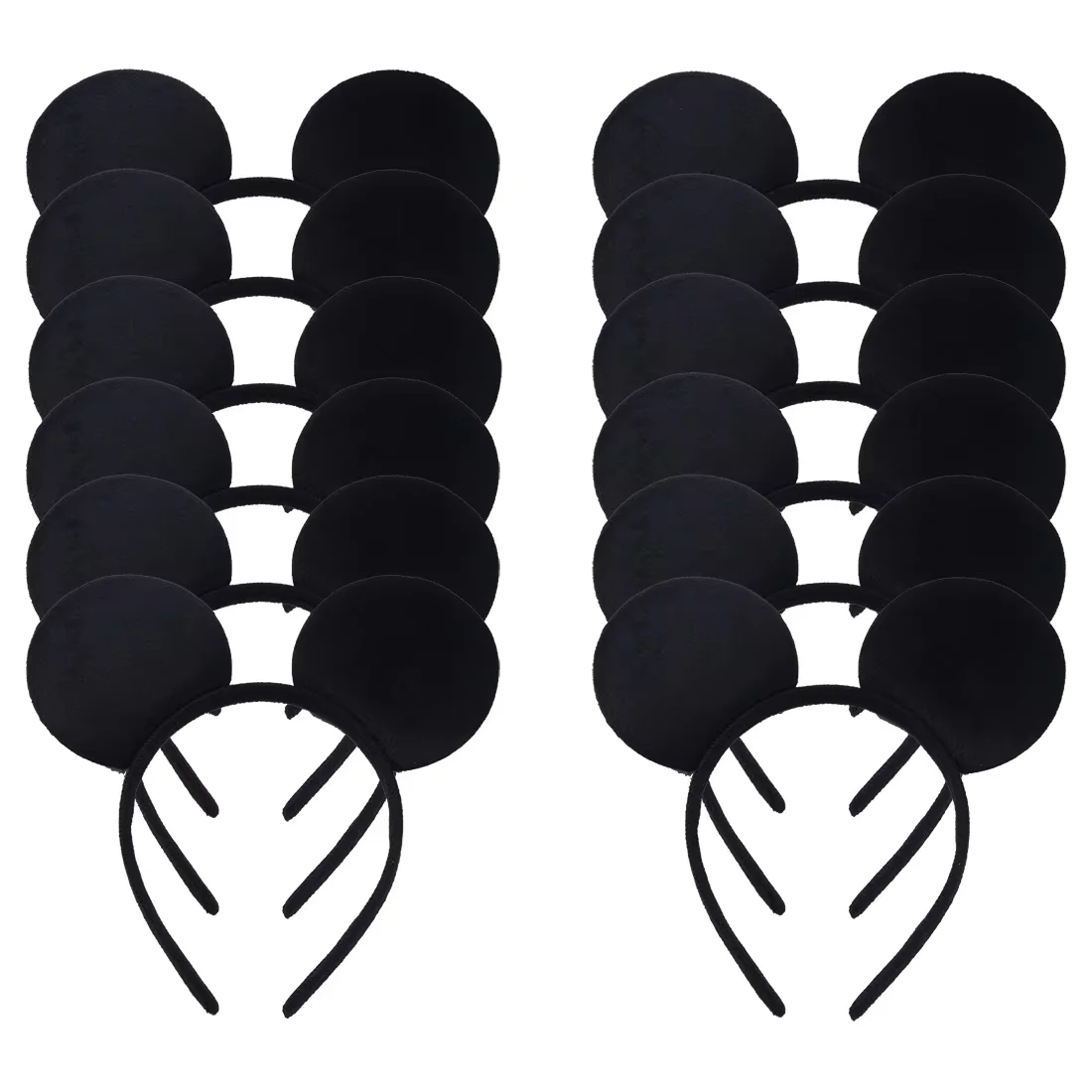 12pcs Mouse Ears Headband Girls Festival Headbands Black Sequin Bowknot Hairband Children Birthday Party Hair Accessories Gift image 2