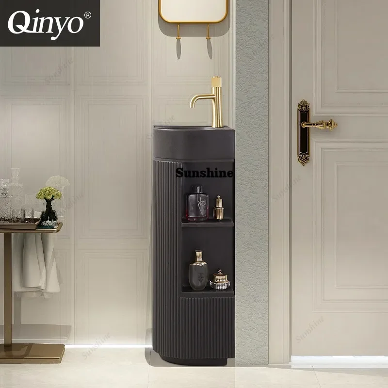 

Nordic column basin integrated floor basin courtyard color small size triangle, artYY