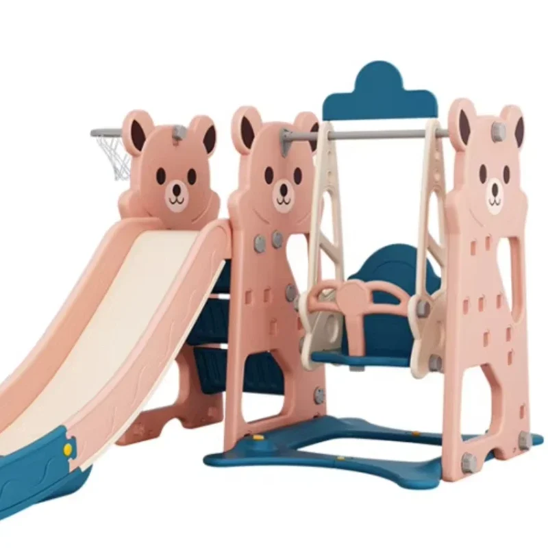 

Latest factory toys Children's plastic outdoor slides and swings Children's outdoor playground
