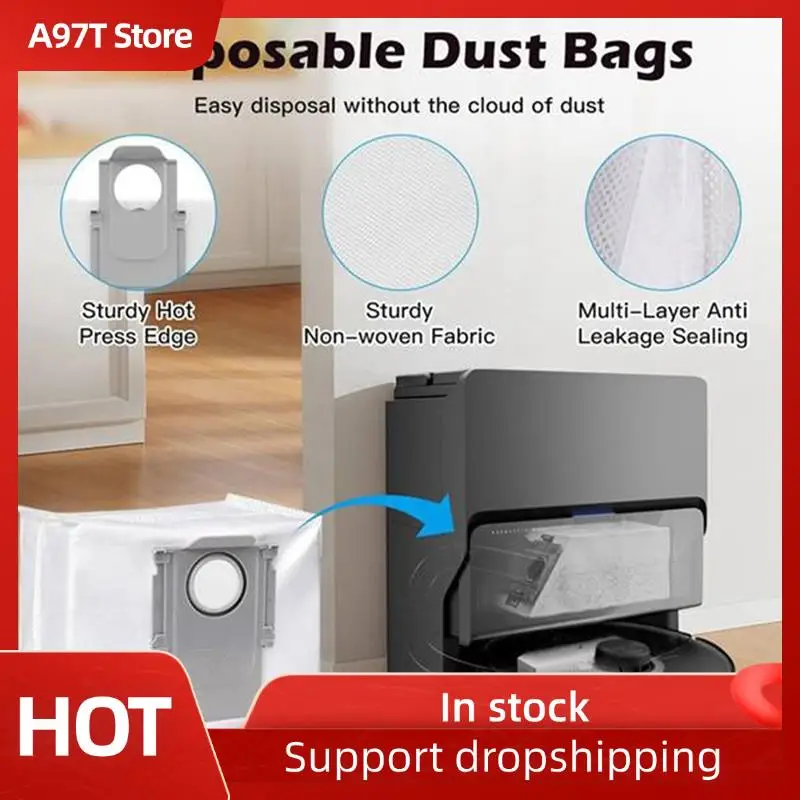 A97T Replacement Kit- For Roborock S8 Max Ultra Vacuum Cleaner 26PCS Main Brush, Edge Brush, Mop Cloth, Dust Bag& Filter