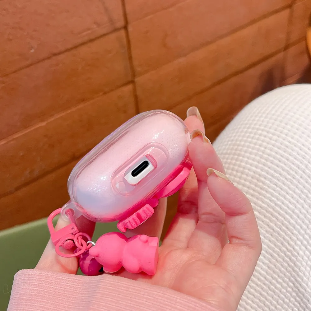 Прозрачный мягкий чехол Redmi Buds 6 Lite, милый чехол для наушников с бабочкой для Xiaomi Redmi Buds 6 Lite, защитный чехол, прозрачный чехол