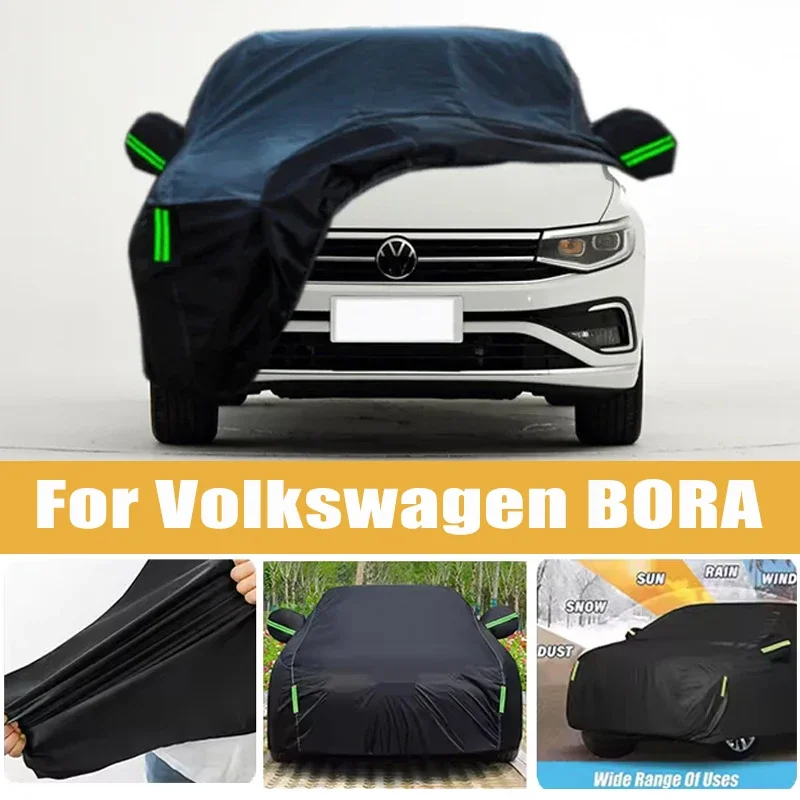 

For Volkswagen BORA Full Car Cover Four Seasons Outdoor Sun Anti UV Rain Snow Dust Protection Oxford Cloth Accessories