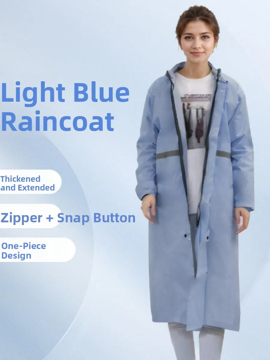 

New Large Long One-Piece Raincoat Fashionable Blue Thickened Wear-Resistant Oxford Cloth Outdoor Waterproof Overalls