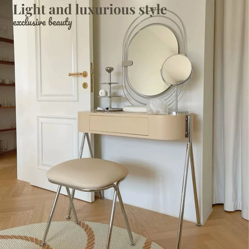 Drawers Beauty Makeup Table Elegant Small Modern Corner Table Compact Storage Penteadeira Camarim Com Espelho Home Furniture