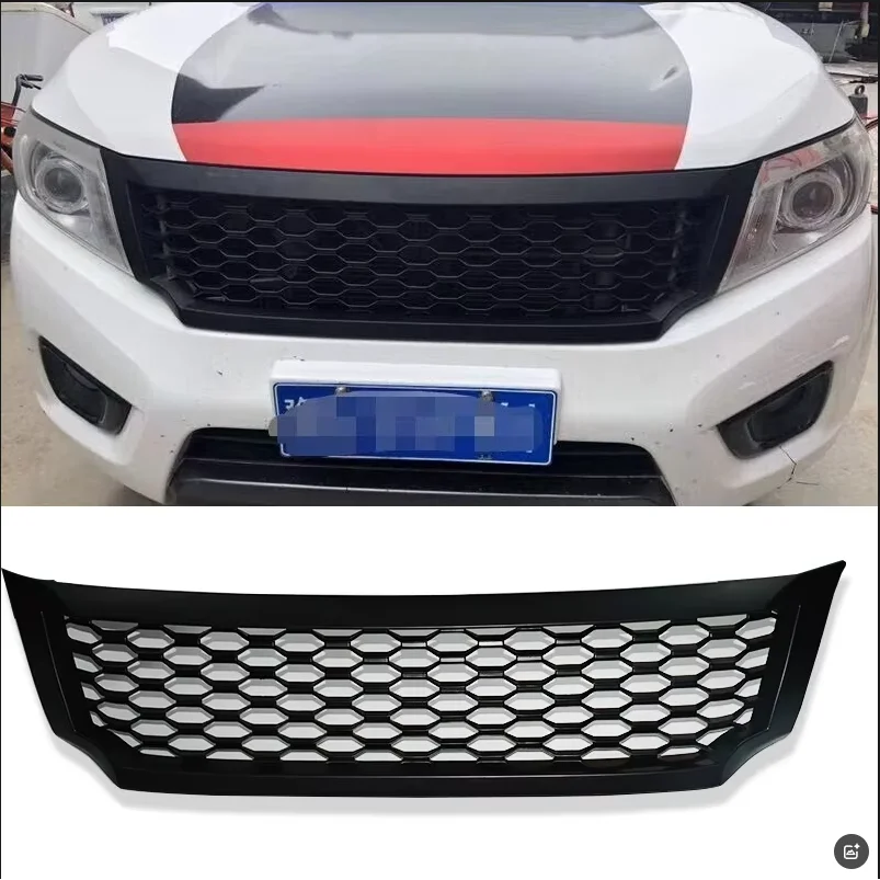 

FRONT MASK ABS MATTE BLACK RACING GRILLE GRILLS FIT FOR NISSAN NAVARA NP300 2015-2017 GRILL PICKUP AUTO ACCESSORIES