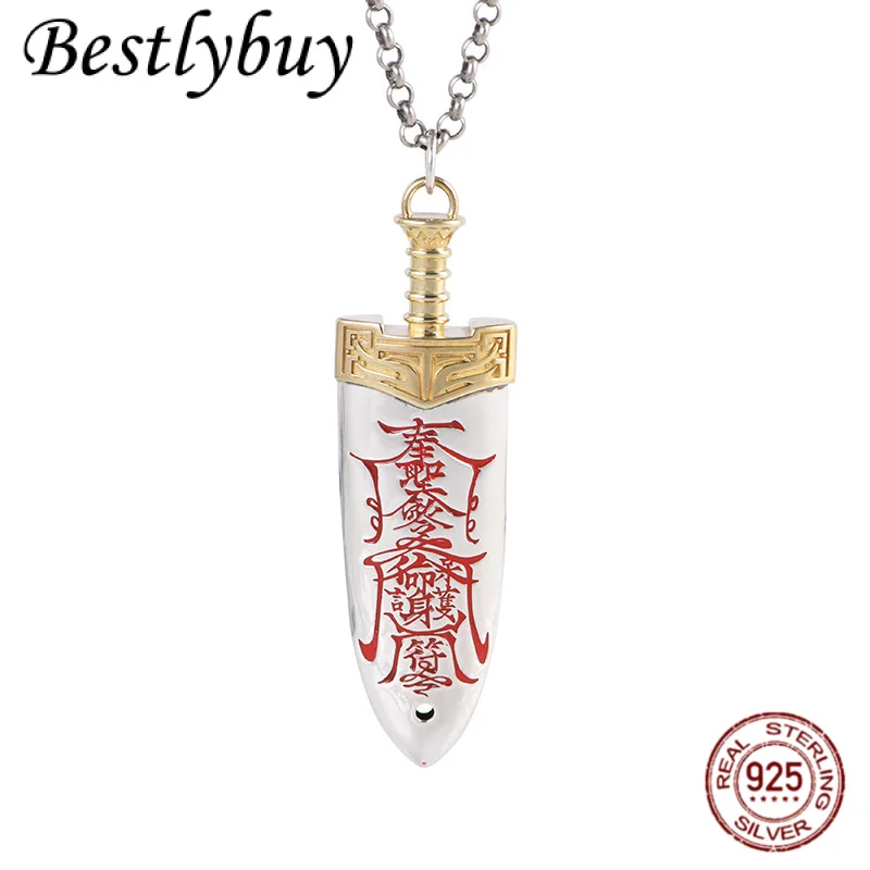 

Authentic 925 Sterling Silver Seven Star Sword Pendant Thai Silver Ordered Talisman Men's Gift