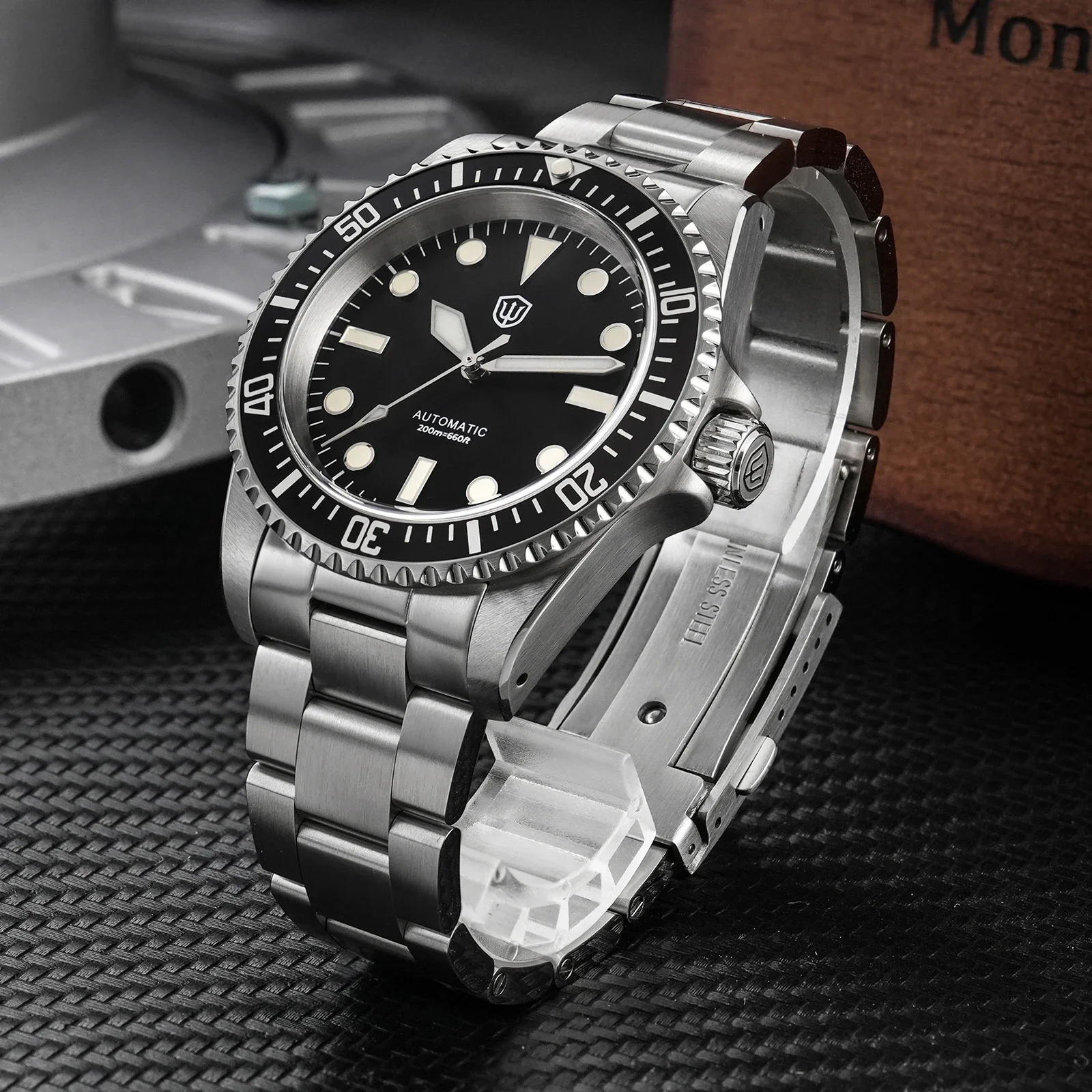 Watchdives WD5513 ساعة فرعية NH35 حركة أوتوماتيكية كريستال الياقوت 20Bar مقاوم للماء مضيئة 38 مللي متر ساعات عتيقة