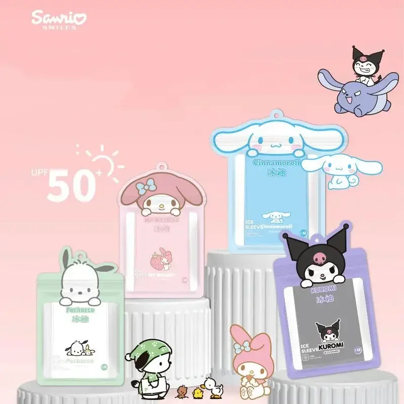 

Sanrio Kuromi Sunscreen Ice Sleeves Cute Anime Cartoon Cinnamoroll Fashion Outdoors Travel Sport Arm Sleeve Holiday Gifts