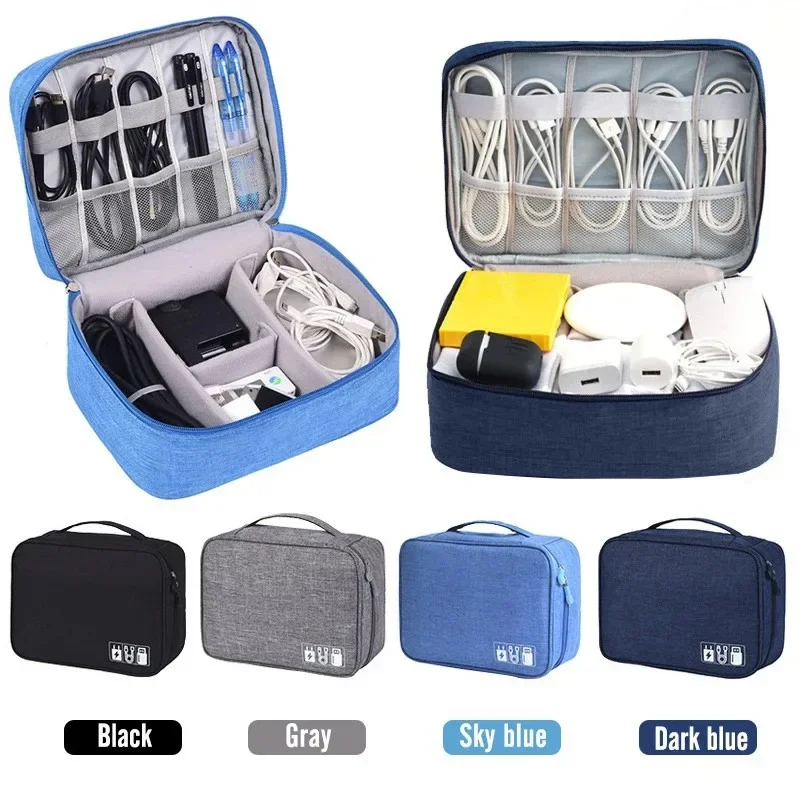 

Cable Storage Bag Waterproof Digital Electronic Organizer Portable USB Data Line Charger Plug Storage Bag Travel Cable Organizer