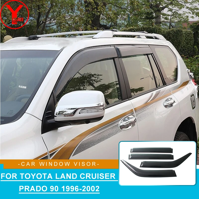 YCSUNZ ABS side window deflectors car window visor sun rain wind deflector accessories For Toyota Land cruiser Prado 90 5door