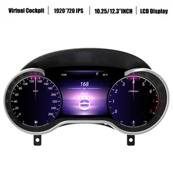 12.3''Digital Instrument Cluster For Mercedes Benz GLE/GLS/ML/GL/R/G-Class W164 X164 W166 X166 W251 W463 LCD Cockpit Speedometer
