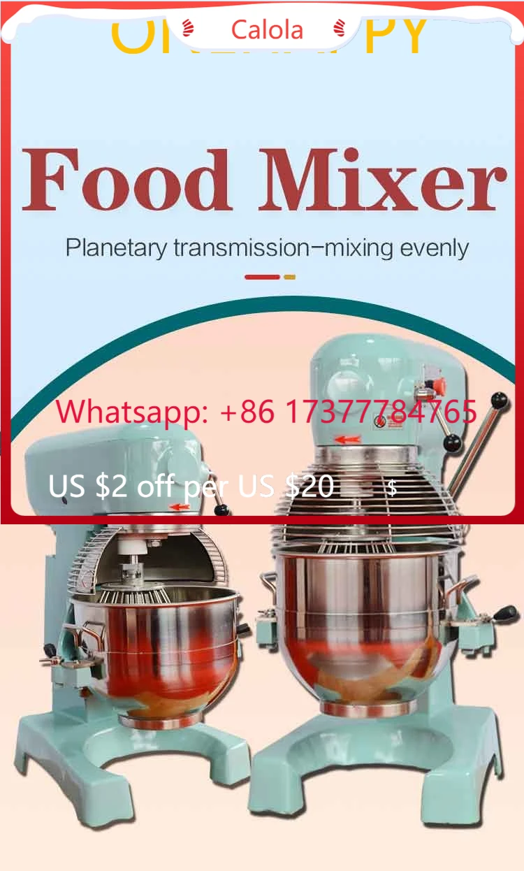 Commercial 10L Dough Mixer and Beater - Automatic Kneading and Beating Machine for Bakeries