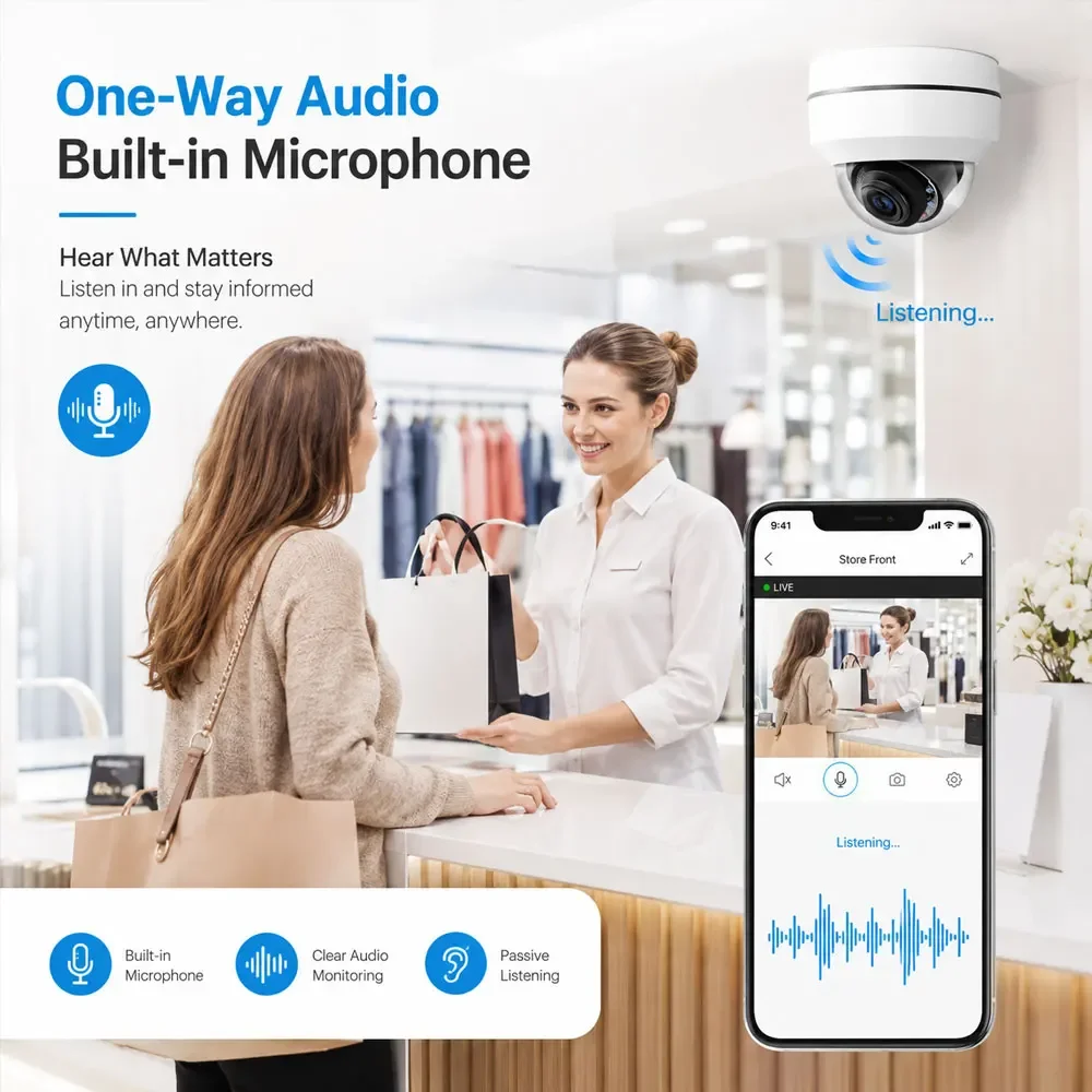 8MP 4K PTZ IP Camera Outdoor Dome PoE 12X Optical PTZ Zoom CCTV Audio Record Human Detection Surveillance Video VideoLink Camera