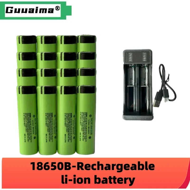 NCR18650B batteries Rechargeable lithium battery 18650 Battery 3.7V 3400mAh 34B pour lamp de poche chargeur USB original new