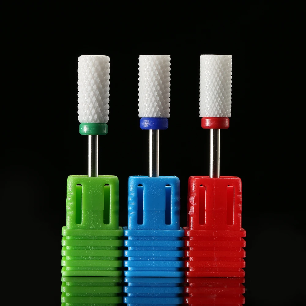 세라믹 다이아몬드 밀링 커터 네일 드릴 로터리 비트 매니큐어용 큐티클 클린 전동 커터 드릴 비트 액세서리