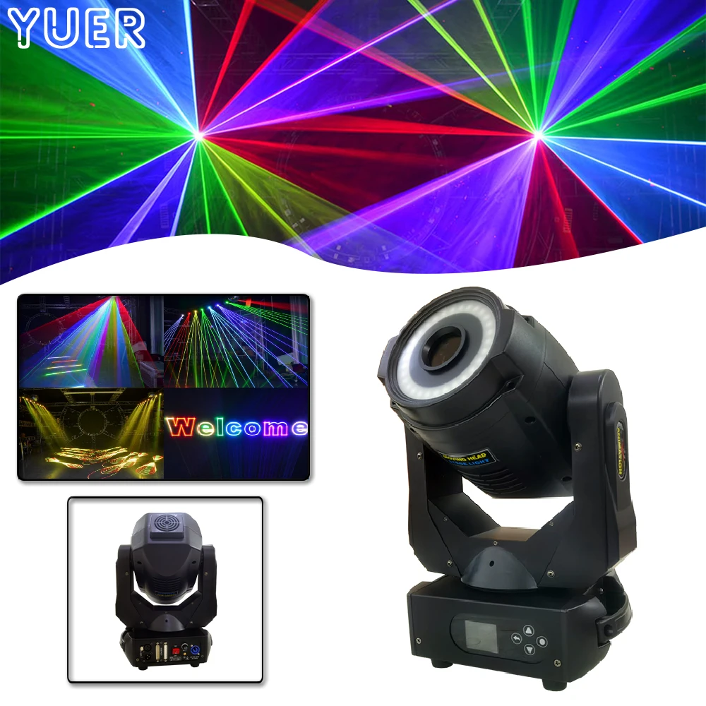 

25Kpps 2W 3W Full Color RGB Laser Moving Head Light DMX512 6/40CH Scanning Pattern Effect Laser Projector DJ Disco Stage Wedding