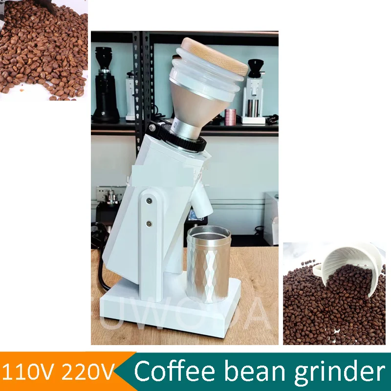 75G Samll Coffee Grinder Machine Wooden Lid Italian Hand Punch Coffee Bean Grinder Cylinder Coffee Grinder Commercial Household