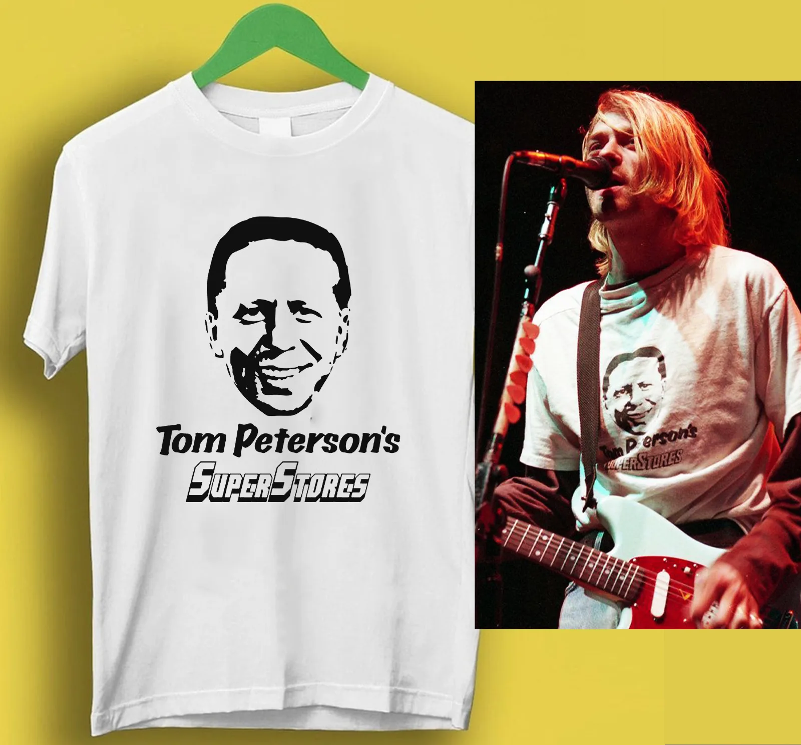 Tom Peterson's Superstores Shirt As Worn By Kurt Cobain, Size S to 5XL