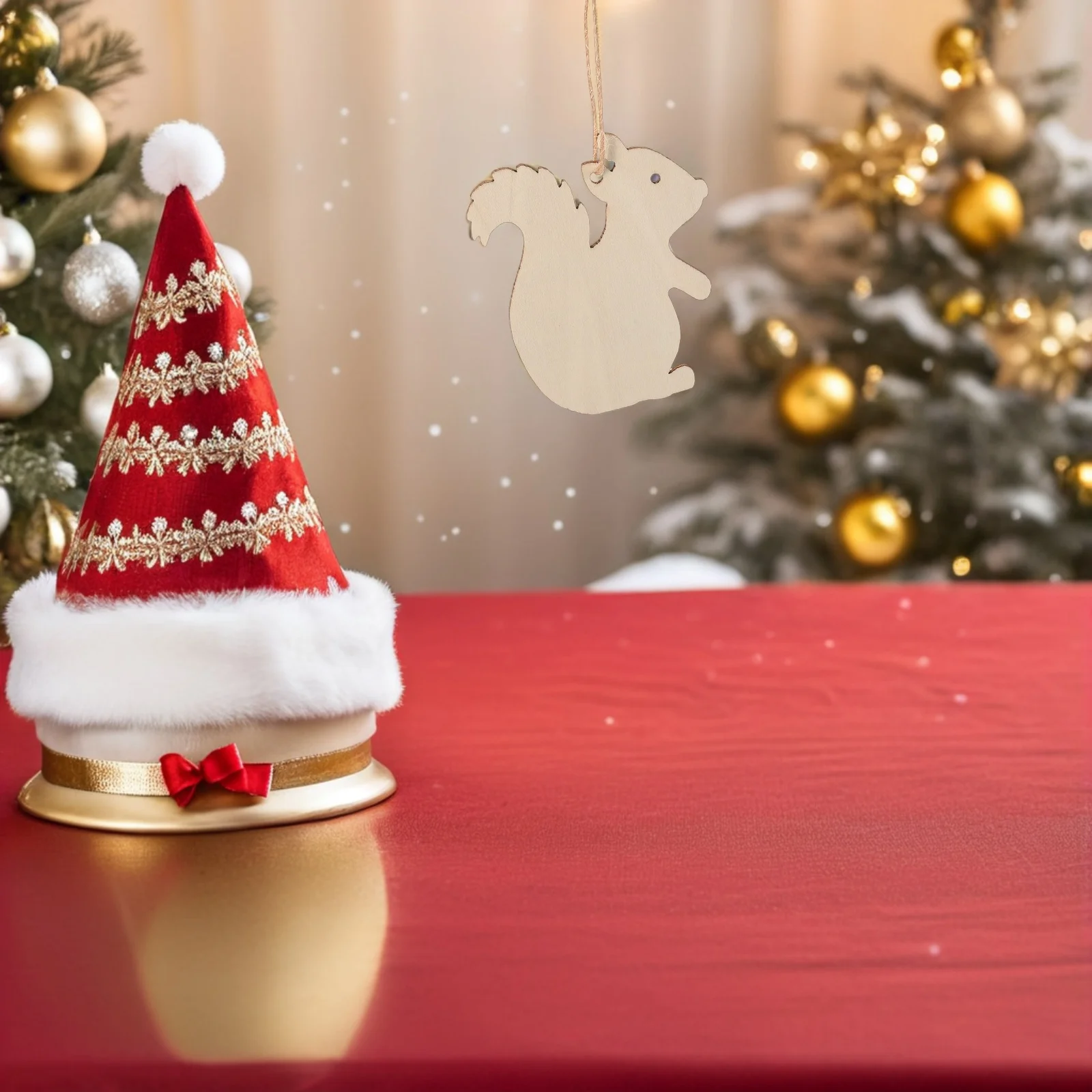 

50Pcs Squirrel Wood Cutouts Unfinished Animal Shaped DIY Wooden Slices for Crafts Squirrel Birthday Decorations Ornaments