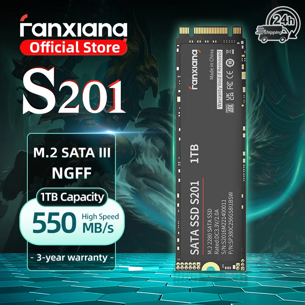 Fanxiang S201 550MB/s M.2 SATA SSD 1TB 512GB 256GB M2 SATAIII NGFF TLC Hard Disk Internal Solid State Drive For Desktop Laptops